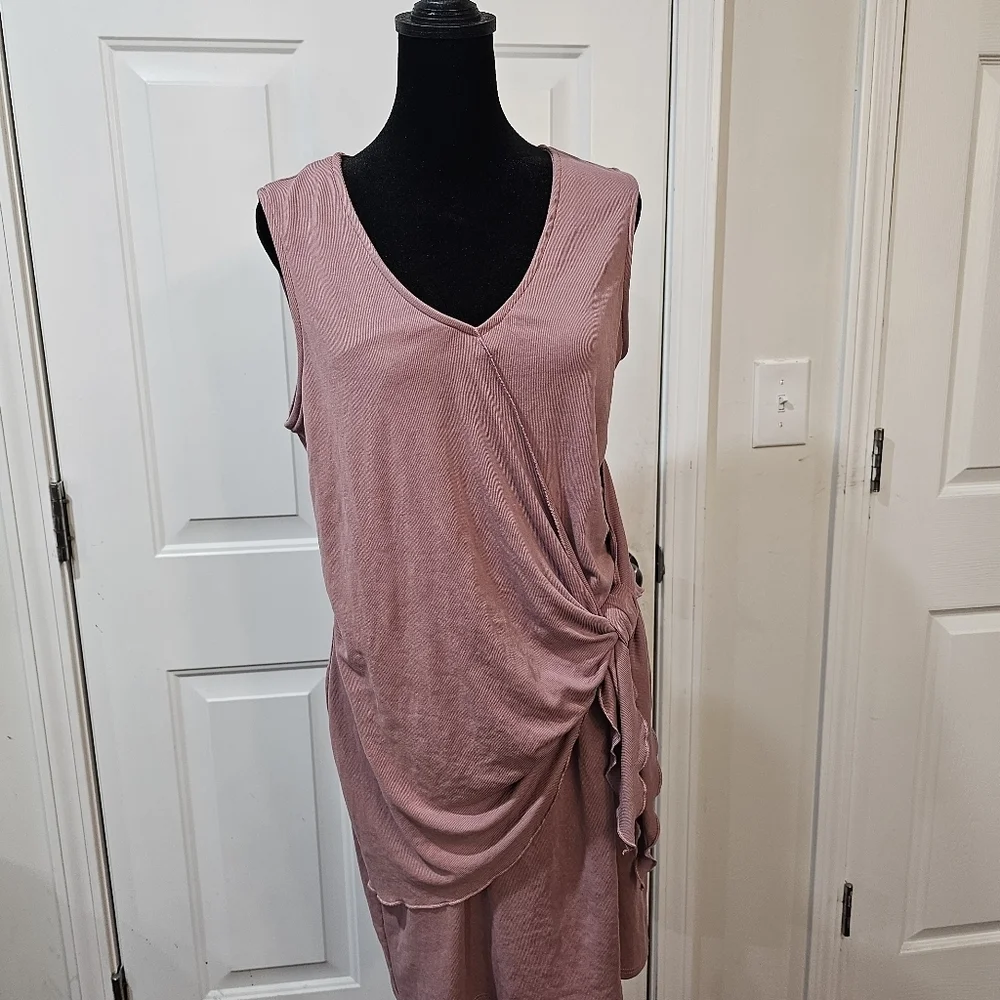 Anthropologie dress front tie knot wrap dress size medium soft girl,bohemian - Picture 5 of 11